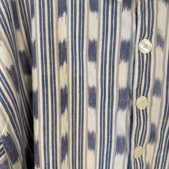 Carolina Colors II Vintage Top Women's 26W Cotton Button Up Southwestern Fringe - Picture 3 of 9